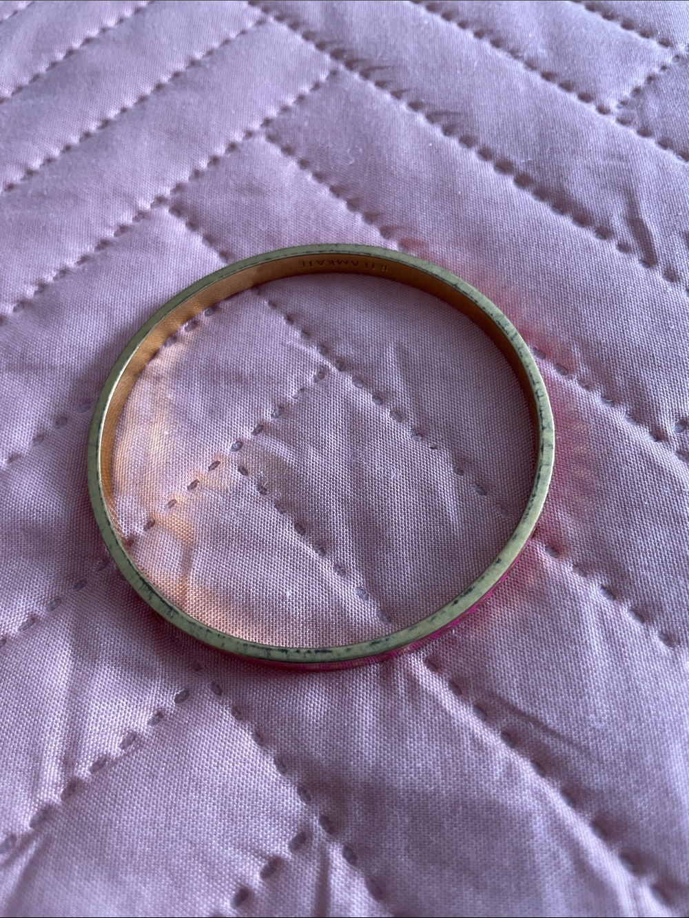 Kate Spade  Pink Gold-Tone Women’s Bangle Has Scratches on around edges